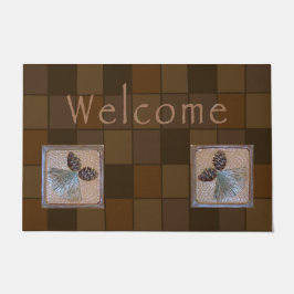 Begrüßungsmatte, ocher pinecone fliesen für Bungal Fußmatte