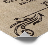 Begrüßungsmonographie Rustikale Logo-Typografie Poster (Ecke)