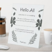 Begrüßungsnotiz Sockelschild (In Situ)