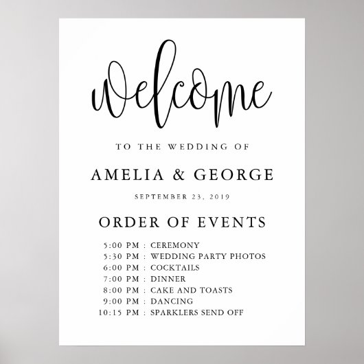 Begrüßungsorden des Hochzeitszeichens Poster (Vorne)