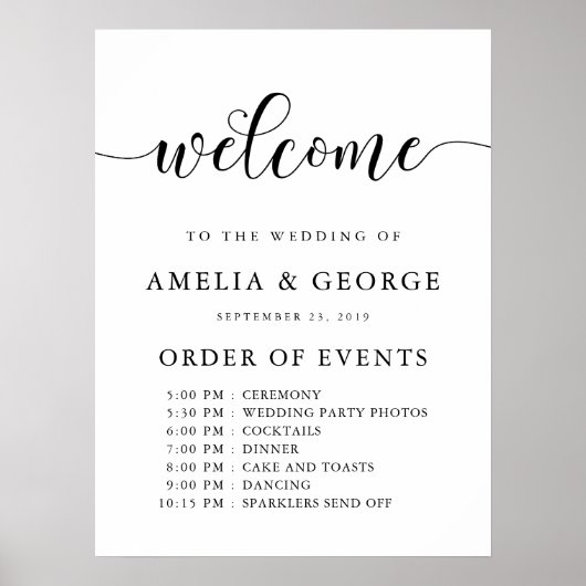 Begrüßungsorden des Hochzeitszeichens Poster (Vorne)