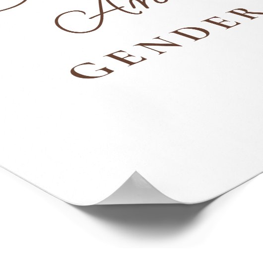 Begrüßungspaket für Stiefel oder Bows Gender Revea Poster (Ecke)