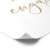 Begrüßungspalette für Gold Peach Floral Engagement Poster (Ecke)