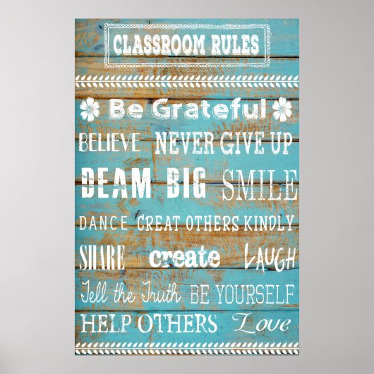 Begrüßungspapier und Klassenregeln Poster (Vorne)