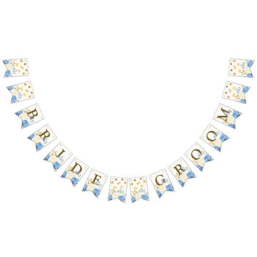 Begrüßungsparty Golden Blue Yellow Floral Wimpelkette (Alle)