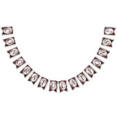 Begrüßungsparty Monogram Rosa Blume Wimpelkette (Alle)