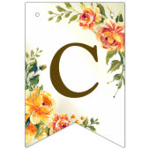 Begrüßungsparty Orange Yellow Red Floral Wimpelkette (Erste Fahne)