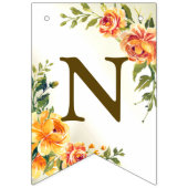 Begrüßungsparty Orange Yellow Red Floral Wimpelkette (Dritte Fahne)