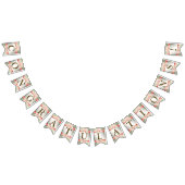 Begrüßungsparty Peach Orange Floral Rustikal Wimpelkette (Alle)