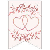 Begrüßungsparty Peach Rosa Dekor Moderne Wimpelkette (Zweite Fahne)