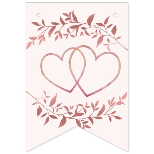 Begrüßungsparty Peach Rosa Dekor Moderne Wimpelkette (Erste Fahne)