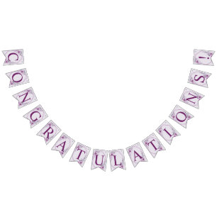 Begrüßungsparty Rosa Blumenrübe Lila Wimpelkette