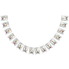 Begrüßungsparty Rosa Rosa Grün der Blüte Golden Wimpelkette