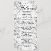 Begrüßungsparty Silver Floral Elegant Programm (Vorne/Hinten)
