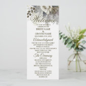 Begrüßungsparty Silver Golden White Roses Programm (Stehend Vorderseite)