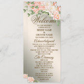 Begrüßungsparty Wasserfarbe Peach Blume Programm (Vorne/Hinten)