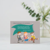 Begrüßungspostkarte des Lehrers Postkarte (Stehend Vorderseite)