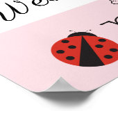 Begrüßungspposter zum ersten Geburtstag von Ladybu Poster (Ecke)