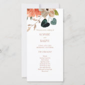 Begrüßungsprogramm für die Hochzeit von weißer Flo (Vorderseite)
