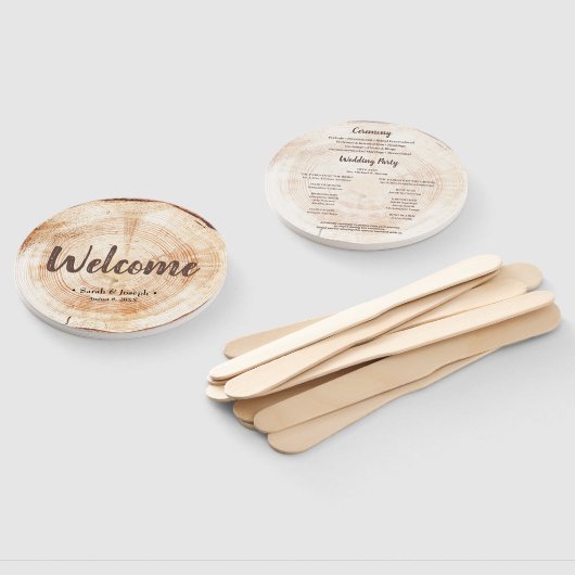 Begrüßungsprogramm für rustikale Hochzeiten im Hol Fächer (Non-assembled)