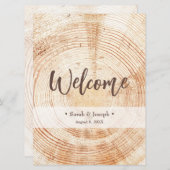 Begrüßungsprogramm für rustikale Hochzeiten im Hol Programm (Vorne/Hinten)