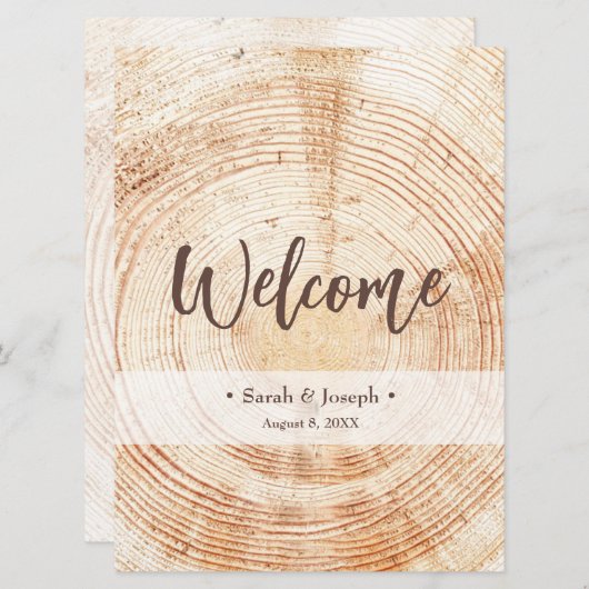 Begrüßungsprogramm für rustikale Hochzeiten im Hol Programm (Vorne/Hinten)