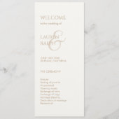 Begrüßungsprogramm für Taupe und Elfenbein Programm (Vorderseite)