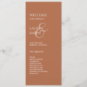 Begrüßungsprogramm Ochre and Ivory Monogram Programm (Vorderseite)