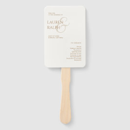 Begrüßungsprogramm Taupe & Ivory Monogram Fächer