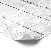 Begrüßungspult für Hochzeitsszenario Graues Holzpl Poster (Ecke)