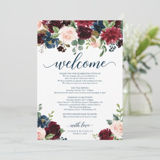 Begrüßungsreise der Burgunder Marine Einladung (Stehend Vorderseite)