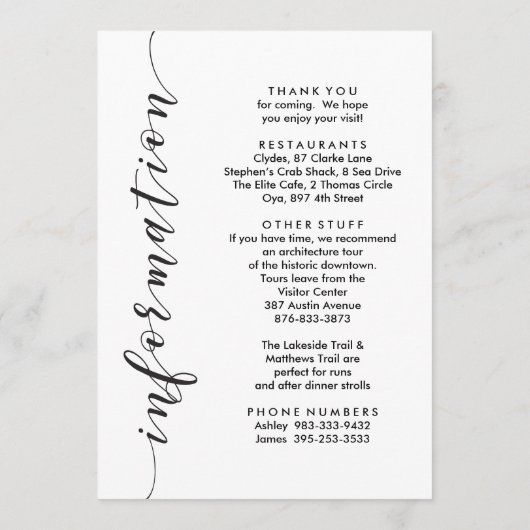 Begrüßungsreise mit dem Begrüßungsbeutel und Infor Programm (Rückseite)