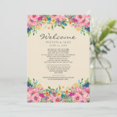 Begrüßungsreise Rosa Gelbe Wildblumen (Stehend Vorderseite)