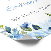 Begrüßungsschild 8x10 für Dusty Blue Blumen Brautp Poster (Ecke)