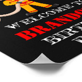 Begrüßungsschild des Feuerwehrmanns Party Poster (Ecke)