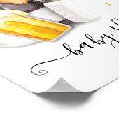 Begrüßungsschild für Blasen und Bierbabydusche Poster (Ecke)