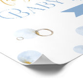 Begrüßungsschild für Brunch-Bubbly und Baby-Dusche Poster (Ecke)