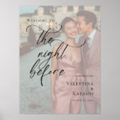 Begrüßungsschild für das Foto vor der Probe Poster (Vorne)