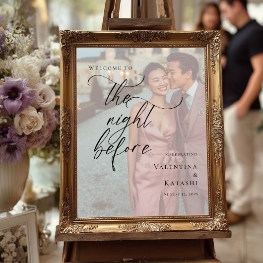 Begrüßungsschild für das Foto vor der Probe Poster