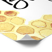 Begrüßungsschild für die Blütenbraun-Babydusche Poster (Ecke)