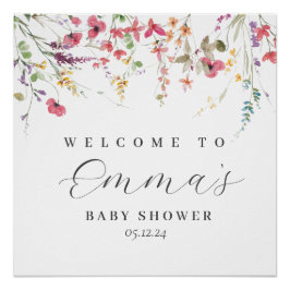 Begrüßungsschild für die Wildblume, Wildblume-Plak Poster