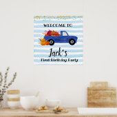 Begrüßungsschild für Kürbiskröten Poster (Küche)