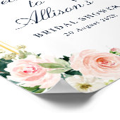 Begrüßungsschild mit elegantem Rahmen Brautparty Poster (Ecke)