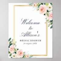 Begrüßungsschild mit elegantem Rahmen Brautparty