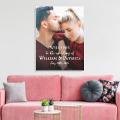 Begrüßungsschild mit Foto-Leinwand Leinwanddruck (Insitu (Wohnzimmer))