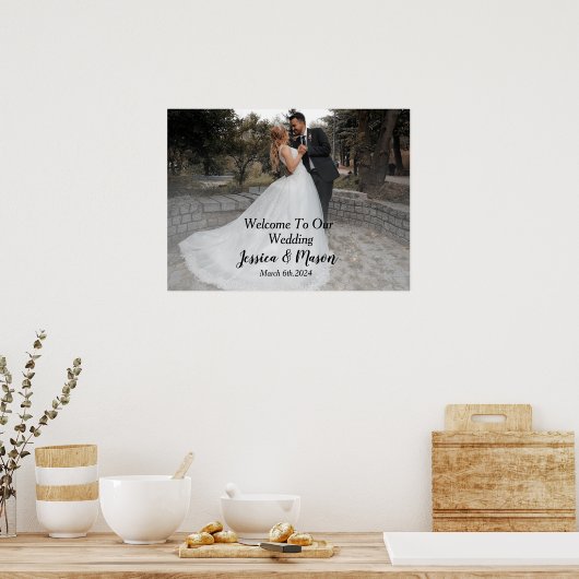 Begrüßungsschild mit Foto Poster (Küche)