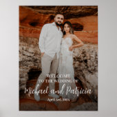 Begrüßungsschild mit Foto Poster (Vorne)