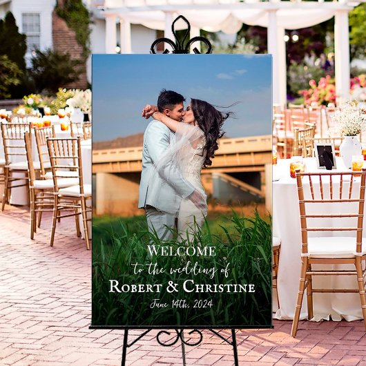 Begrüßungsschild mit Foto Poster