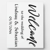 Begrüßungsschild Tabletop Plaque mit Easel Fotoplatte (Vorderseite)