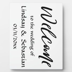 Begrüßungsschild Tabletop Plaque mit Easel Fotoplatte